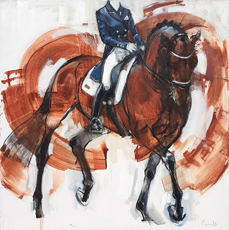 Rosemary Parcell nz fine art horse paintings, seduction, oil on canvas